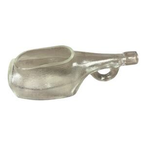 Vintage Glass Cut Away Bottle Candy Nut Dish‎ Bowl Container Made in USA